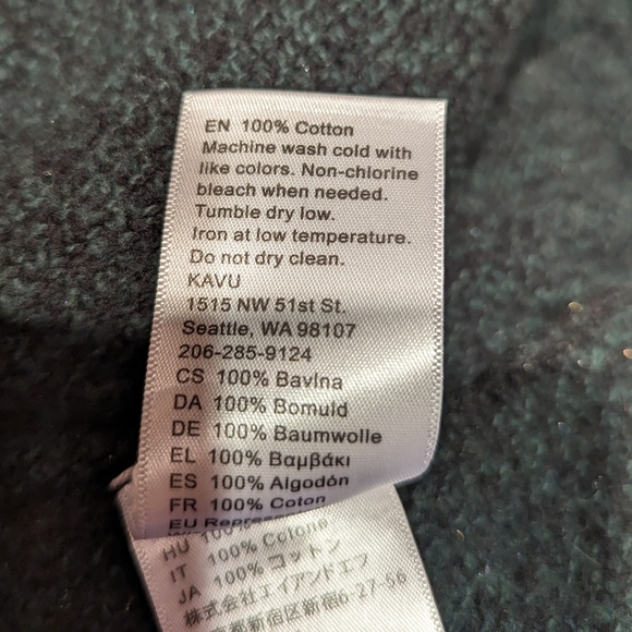 Kavu Women's Large Acacia Cotton Shacket Shirt Jacket Short Length Dark Green - Picture 8 of 11